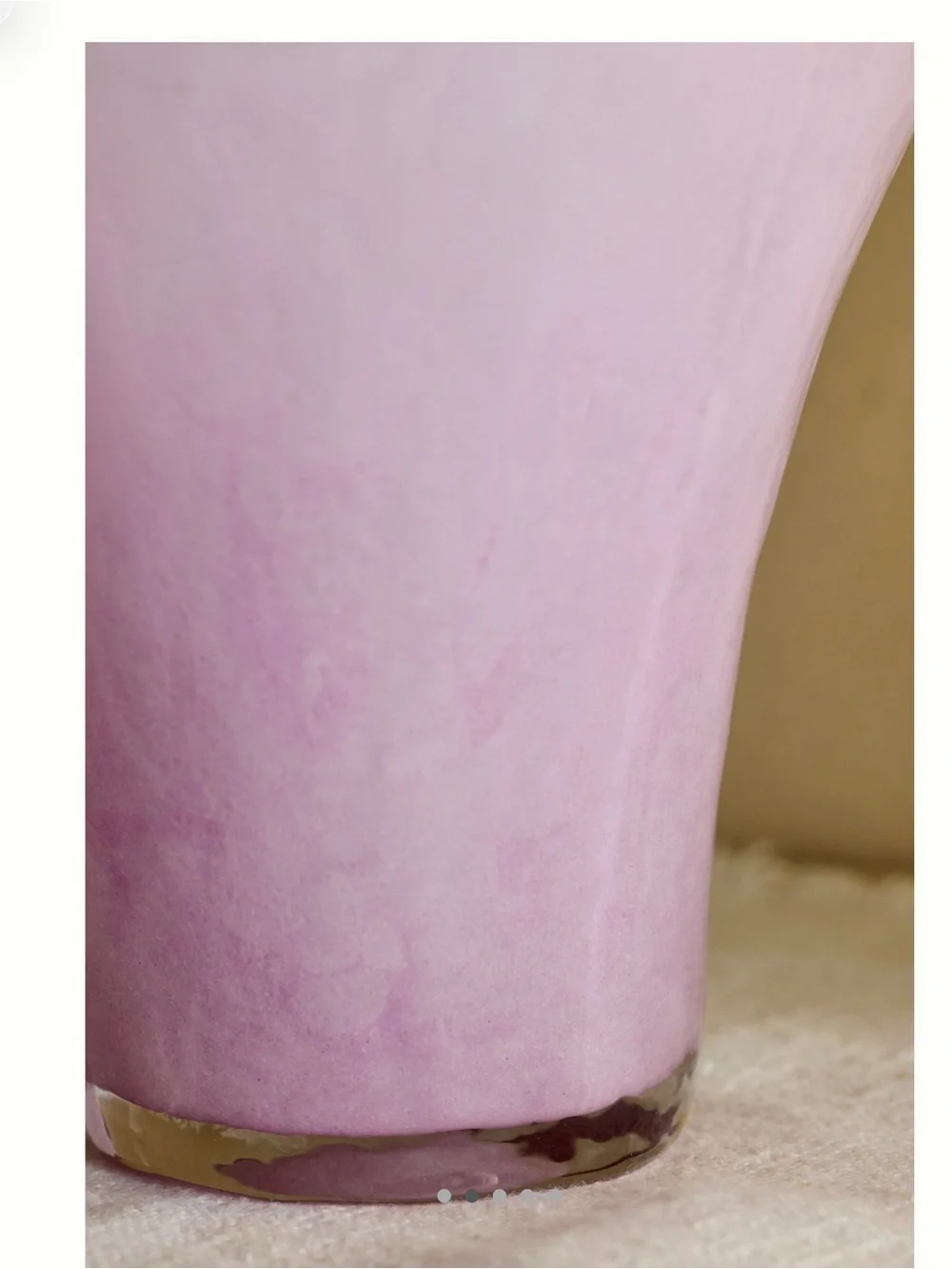 Anthropologie Terrain Hand blown Contrast Rim Glass Vase NEW
